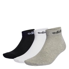 Kit Meias Finas Linear Ankle com 3 Pares - Adulto