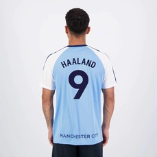 Camisa Manchester City Haaland 9 Ultimato Azul