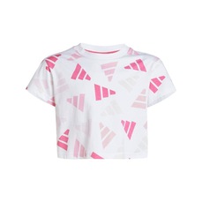 Camiseta Cropped adidas Seasonal Essentials Logo Celebration - Infantil