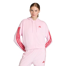 Imagem do produto Jaqueta de Moletinho Capuz aidas Zíper Essentials Três Listras - Feminina na posição 21 de 5