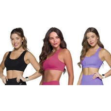 Top Canelado Selene Sem Costura - 3 Unidades - Feminino
