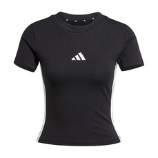 Camiseta Cropped adidas Baby Look 3 Listras - Feminina