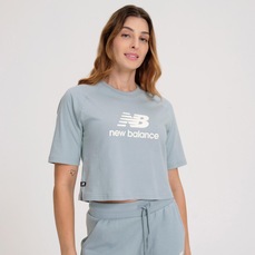 Camiseta New Balance Cropped Essentials - Feminina