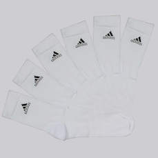 Kit Meias adidas Spw Cano Alto com 6 Pares - Adulto