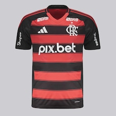Camisa do Flamengo I 2025 adidas com Patrocínio - Masculina
