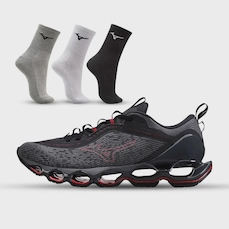 TÊNIS MIZUNO WAVE PROPHECY 13 + 3 PARES DE MEIA CANO MÉDIO MIZUNO - MASCULINO