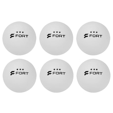 Bola de Tênis de Mesa Fort 3 Estrelas - Pack com 6 Bolinhas