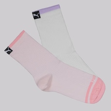 Kit Meia Puma Cano Médio - 2 Pares - Feminina