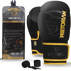 Luva de Boxe e Muay Thai Pretorian First FX2 + Bandagem Extra - Adulto