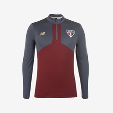 Camiseta New Balance Manga Longa 1/2 Zíper Treino São Paulo 2025 - Masculina