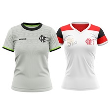 Kit 2 Camisas do Flamengo Lumina + Retrô Zico Mundial 1981 Braziline - Feminina