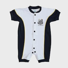 Macacão Infantil Torcida Baby Santos Escudo