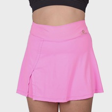 Short Saia Feminino Caju Brasil Classic Rosa Glossy
