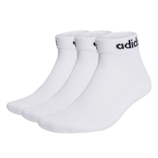 Kit 3 Pares de Meia Cano Médio adidas Linear Unissex