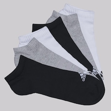 Kit 6 Pares de Meia Cano Baixo adidas SPW Low Unissex