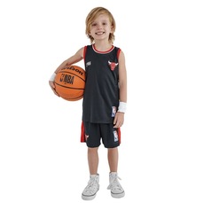 Kit Uniforme de Jogo Infantil Mini MVP Braziline NBA Chicago Bulls
