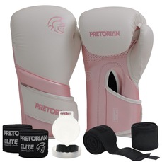 Kit Luva Boxe Muay Thai Elite Pretorian + 2 Par Bandagem + Bucal