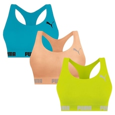 Top Puma Nadador sem Costura - 3 Unidades - Feminino