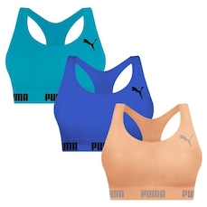 Top Puma Nadador sem Costura - 3 Unidades - Feminino