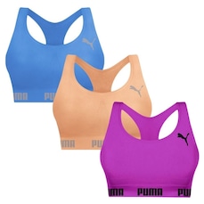 Top Puma Nadador sem Costura - 3 Unidades - Feminino