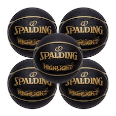 Kit 5 Bolas de Basquete Spalding Highlight