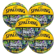 Kit 5 Bolas de Basquete Spalding Graffiti