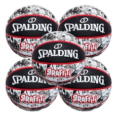 Kit 5 Bolas de Basquete Spalding Graffiti