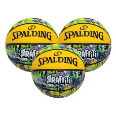 Kit 3 Bolas de Basquete Spalding Graffiti