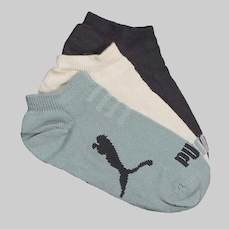 Meia Sapatilha Cano Curto Puma 3 Pares Infantil