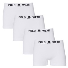Kit 4 Cuecas Boxer Polo Wear Basic Infantil