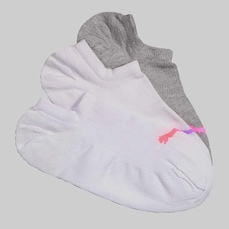 Meia Cano Curto Puma Sapatilha Invisible 3 Pares Feminina