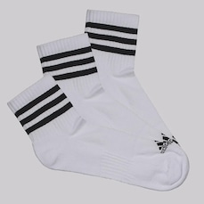 Kit 3 Pares de Meia Cano Médio adidas 3 Listras Unissex