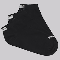 Meia Cano Curto Puma Sapatilha 3 Pares Feminina
