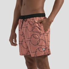 Shorts de Elástico Lost Barded Wire Masculina