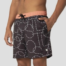Shorts De Elástico Lost Barded Wire Masculino