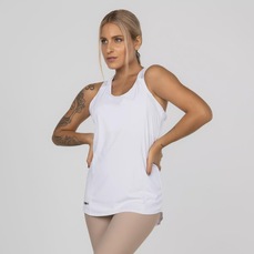 Camiseta Regata Fitness Alças Tiras Dupla Feminina