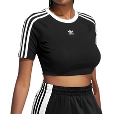 Camiseta adidas Baby Look 3 Listras Feminina