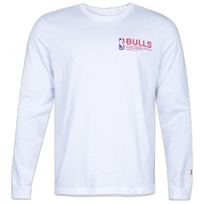 Camiseta Masculina New Era Manga Longa NBA Chicago Bulls Institutional Style