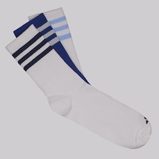 Kit Meia Cano Médio adidas Crew 3 Pares Infantil