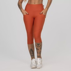 Calça Corsário Cintura Alta Recortes Bolso - Feminina