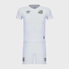 Kit Uniforme de Futebol Infantil Umbro Santos Oficial 2025