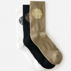 Meia Cano Médio Rip Curl Wetty Crew Sock 3PK WT25 Washed Moss