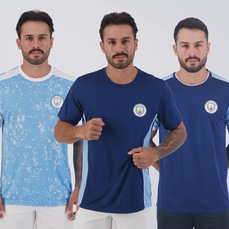 Camisas FutFanatics Manchester City - 3 unidades - Masculina