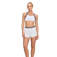 Short Feminino Alto Giro Sobreposto Cós Elástico