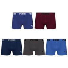 Cueca Puma Boxer Sem Costura - 5 unidades - Masculina