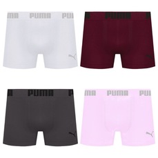 Cueca Puma Boxer Sem Costura - 4 unidades - Masculina