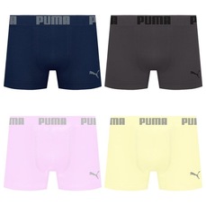 Cueca Puma Boxer Sem Costura - 4 unidades - Masculina