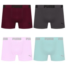 Cueca Puma Boxer Sem Costura - 4 unidades - Masculina
