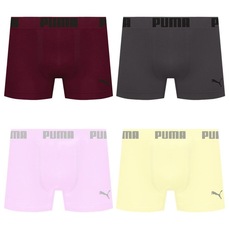 Cueca Puma Boxer Sem Costura - 4 unidades - Masculina