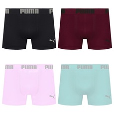Cueca Boxer Sem Costura Puma - 4 unidades - Masculina